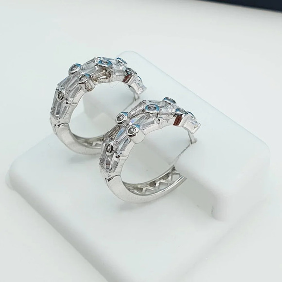 "925 Sterling Silver Cubic Zircon Earrings, UU1P7A7020 - Picture 5 of 9